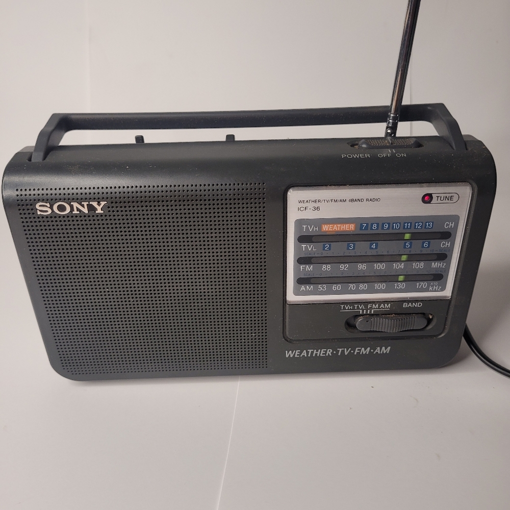 Sony Gray Weather TV-FM-AM Radio